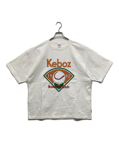 KEBOZ（ケボズ）KEBOZ (ケボズ) ベースボールプリントTシャツ ホワイト サイズ:Mの古着・服飾アイテム