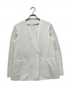 NOLLEY'S sophiノーリーズソフィー）の古着「ノーカラージャケット」｜ホワイト