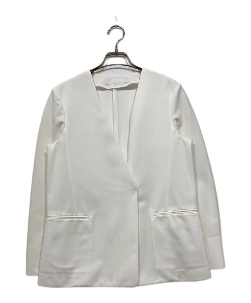 NOLLEY'S sophi（ノーリーズソフィー）NOLLEY'S sophi (ノーリーズソフィー) ノーカラージャケット ホワイト サイズ:38の古着・服飾アイテム
