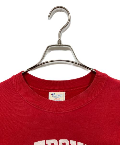 Champion REVERSE WEAVE（チャンピオン リバース ウィーブ）Champion REVERSE WEAVE (チャンピオン リバース ウィーブ) ロゴプリントリバースウィーブスウェット レッド サイズ:Lの古着・服飾アイテム