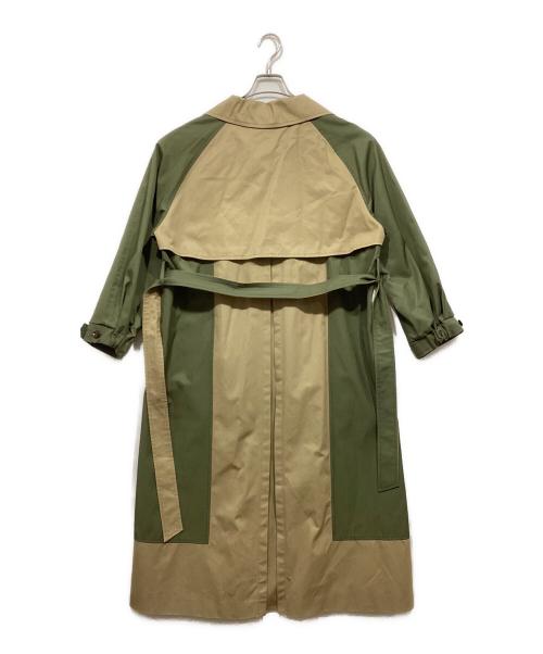 EMMEL REFINES（エメル リファインズ）EMMEL REFINES (エメル リファインズ) ロングコート ベージュ×カーキ サイズ:Mの古着・服飾アイテム