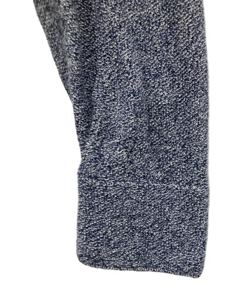 BLACK LABEL CRESTBRIDGE（ブラックレーベル クレストブリッジ）BLACK LABEL CRESTBRIDGE (ブラックレーベル クレストブリッジ) チェックコンビ麻混カーディガン ブルー サイズ:Mの古着・服飾アイテム