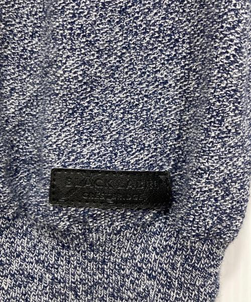 BLACK LABEL CRESTBRIDGE（ブラックレーベル クレストブリッジ）BLACK LABEL CRESTBRIDGE (ブラックレーベル クレストブリッジ) チェックコンビ麻混カーディガン ブルー サイズ:Mの古着・服飾アイテム