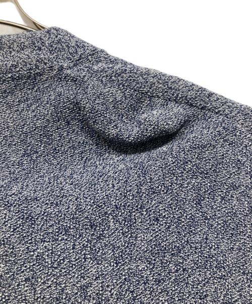 BLACK LABEL CRESTBRIDGE（ブラックレーベル クレストブリッジ）BLACK LABEL CRESTBRIDGE (ブラックレーベル クレストブリッジ) チェックコンビ麻混カーディガン ブルー サイズ:Mの古着・服飾アイテム