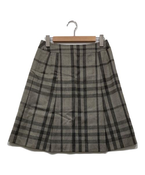 BURBERRY LONDON（バーバリーロンドン）BURBERRY LONDON (バーバリーロンドン) ノバチェックプリーツラップスカート グレー サイズ:40の古着・服飾アイテム