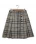 BURBERRY LONDON（バーバリーロンドン）の古着「ノバチェックプリーツラップスカート」｜グレー