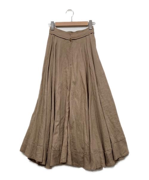 MADISON BLUE（マディソンブルー）MADISON BLUE (マディソンブルー) フレアリネンスカート ベージュ サイズ:00の古着・服飾アイテム