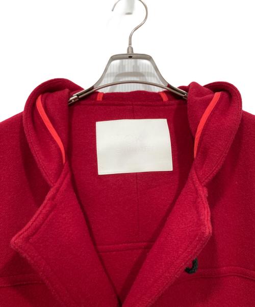 ck Calvin Klein（シーケーカルバンクライン）ck Calvin Klein (シーケーカルバンクライン) ロングダッフルコート レッド サイズ:38の古着・服飾アイテム