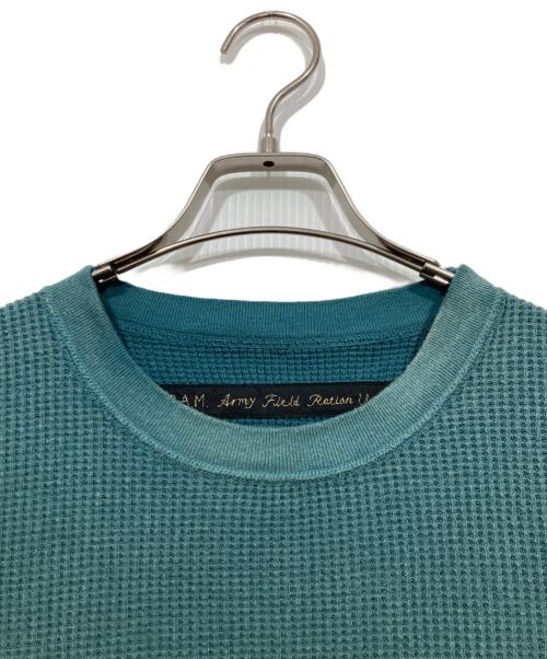 KAPITAL（キャピタル）KAPITAL (キャピタル) ECOワッフル BIGクルースウェット グリーン サイズ:3の古着・服飾アイテム