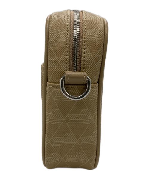 LACOSTE（ラコステ）LACOSTE (ラコステ) モノグラムジップショルダーバッグ ベージュの古着・服飾アイテム