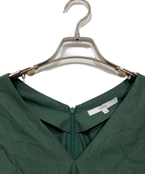 UN3D.（アンスリード）UN3D. (アンスリード) ティアード半袖ワンピース グリーン サイズ:38の古着・服飾アイテム