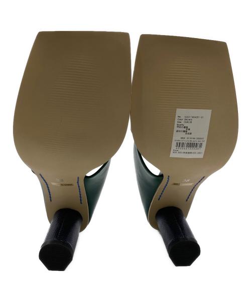 UN3D.（アンスリード）UN3D. (アンスリード) SIDE CUT SQUARE MULE/サイドカットスクエアミュールサンダル ブラック×ネイビー サイズ:38の古着・服飾アイテム