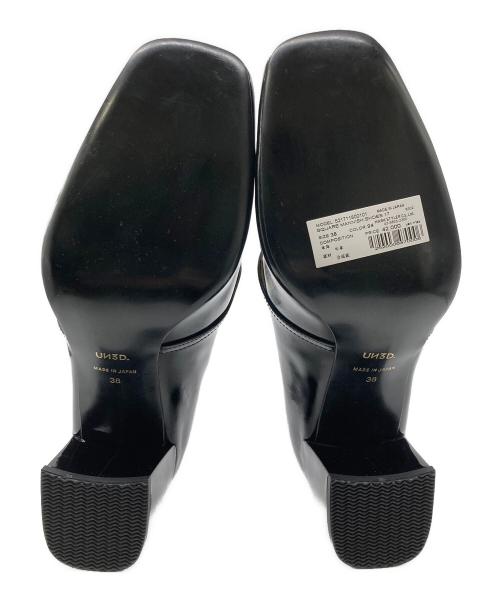 UN3D.（アンスリード）UN3D. (アンスリード) SQUARE MANINISH SHOES’17　スクエアトゥ ブラック サイズ:38の古着・服飾アイテム