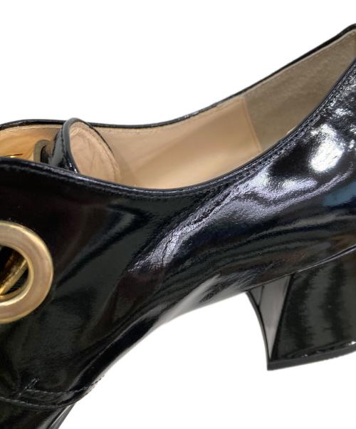 UN3D.（アンスリード）UN3D. (アンスリード) SQUARE MANINISH SHOES’17　スクエアトゥ ブラック サイズ:38の古着・服飾アイテム