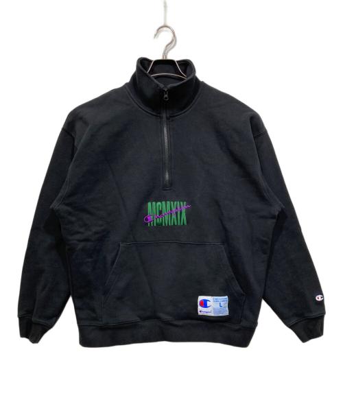 Champion（チャンピオン）Champion (チャンピオン) ハーフジップスウェット ブラック サイズ:Ｌの古着・服飾アイテム