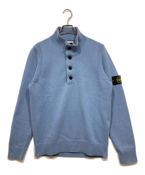 STONE ISLAND（ストーンアイランド）STONE ISLAND (ストーンアイランド) ハーフジップニット ブルー サイズ:Mの古着・服飾アイテム