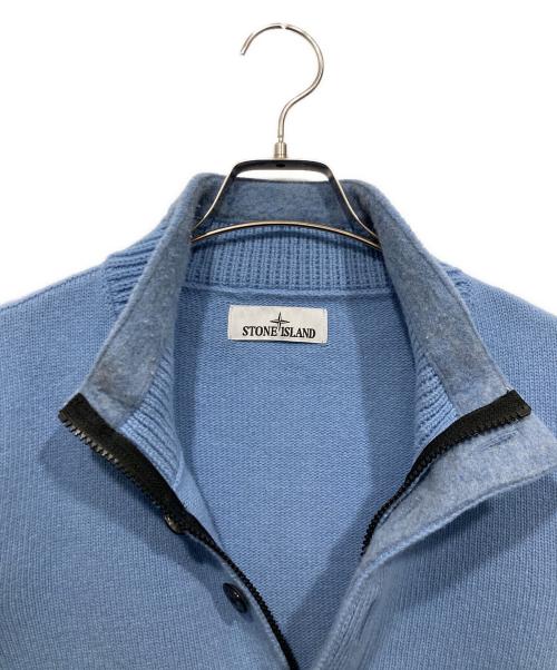 STONE ISLAND（ストーンアイランド）STONE ISLAND (ストーンアイランド) ハーフジップニット ブルー サイズ:Mの古着・服飾アイテム