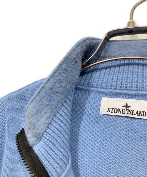 STONE ISLAND（ストーンアイランド）STONE ISLAND (ストーンアイランド) ハーフジップニット ブルー サイズ:Mの古着・服飾アイテム