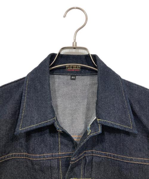 THE FLAT HEAD（ザ・フラットヘッド）THE FLAT HEAD (ザ・フラットヘッド) 40’sモデル ジンバブエコットン デニムジャケット インディゴ サイズ:40の古着・服飾アイテム