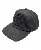 stussyステューシー）の古着「キャップ / OW PRO BIG LINK EMBOSS SNAPBACK」｜ブラック