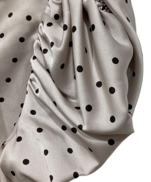 Snidel（スナイデル）Snidel (スナイデル) ギャザーパフスリーブドットワンピース ベージュ サイズ:1の古着・服飾アイテム