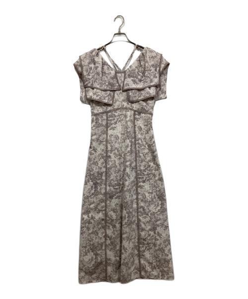 Snidel（スナイデル）Snidel (スナイデル) ラッフルカラーワンピース ベージュ サイズ:1の古着・服飾アイテム