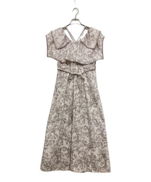 Snidel（スナイデル）Snidel (スナイデル) ラッフルカラーワンピース ベージュ サイズ:1の古着・服飾アイテム