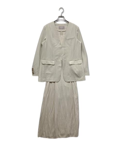 COCODEAL（ココディール）COCODEAL (ココディール) Vネックジャケット×サテンワンピース ベージュ サイズ:2の古着・服飾アイテム
