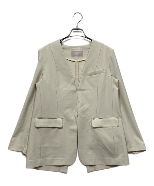 COCODEAL（ココディール）COCODEAL (ココディール) Vネックジャケット×サテンワンピース ベージュ サイズ:2の古着・服飾アイテム