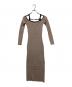 RESEXXY（リゼクシー）の古着「ストリングデザインタイトニットワンピース」｜ベージュ
