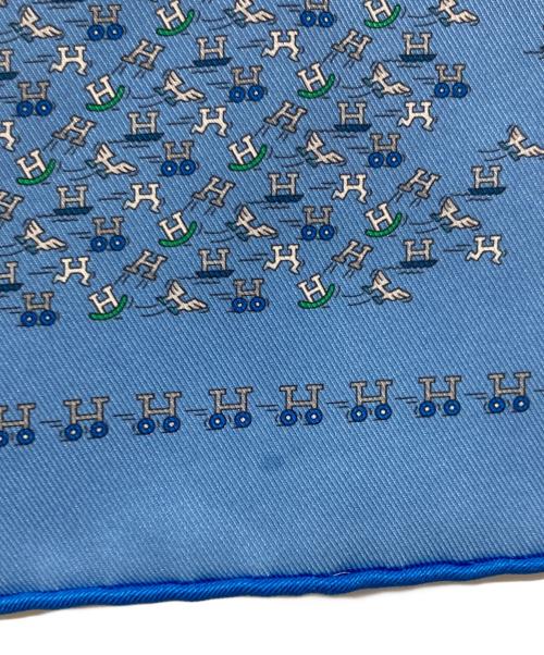 HERMES（エルメス）HERMES (エルメス) シルクスカーフ ブルーの古着・服飾アイテム
