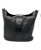 BALLYバリー）の古着「フラップベルトショルダーバッグ」｜ブラック