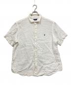 POLO RALPH LAURENポロ・ラルフローレン）の古着「半袖リネンシャツ」｜ホワイト