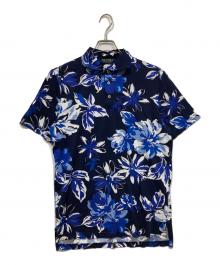 POLO GOLF（ポロ ゴルフ）の古着「花柄プリントポロシャツ」｜ブルー