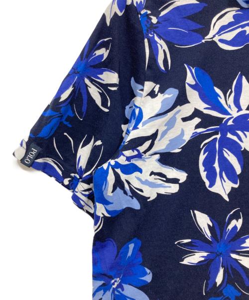 POLO GOLF（ポロ ゴルフ）POLO GOLF (ポロ ゴルフ) 花柄プリントポロシャツ ブルー サイズ:SPの古着・服飾アイテム