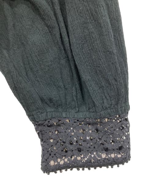 IENA（イエナ）IENA (イエナ) LA BOUCLE レース抑揚ブラウス ブラック サイズ:Fの古着・服飾アイテム