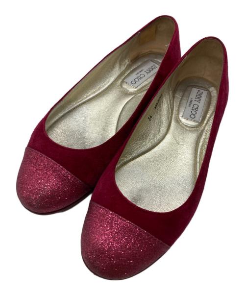JIMMY CHOO（ジミーチュウ）JIMMY CHOO (ジミーチュウ) フラットシューズ ピンク サイズ:36の古着・服飾アイテム