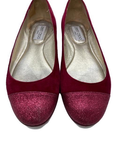 JIMMY CHOO（ジミーチュウ）JIMMY CHOO (ジミーチュウ) フラットシューズ ピンク サイズ:36の古着・服飾アイテム