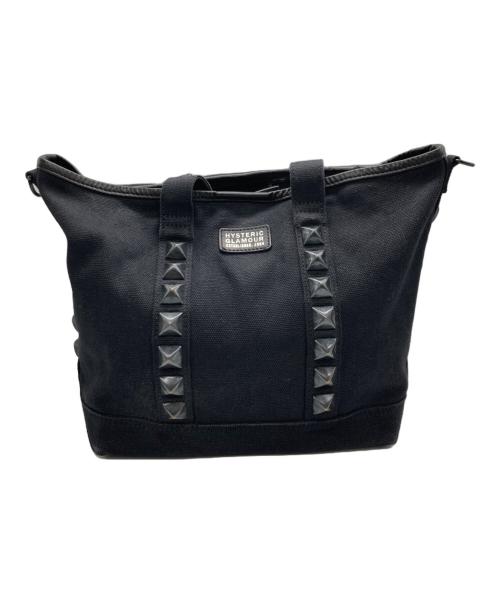 Hysteric Glamour（ヒステリックグラマー）Hysteric Glamour (ヒステリックグラマー) STUDS CANVAS クロスボディーバッグ ブラックの古着・服飾アイテム