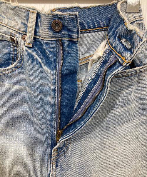 moussy（マウジー）moussy (マウジー) HW DAMAGE LOOSE STRAIGHT ブルー サイズ:23の古着・服飾アイテム