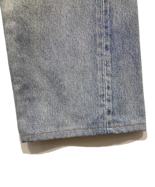 moussy（マウジー）moussy (マウジー) HW DAMAGE LOOSE STRAIGHT ブルー サイズ:23の古着・服飾アイテム