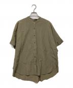 BEAUTY&YOUTHビューティーアンドユース）の古着「バンドカラー ドルマンスリーブ シャツ」｜カーキ