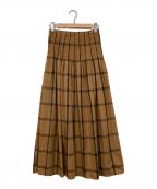 SIMPLICITEシンプリシテ）の古着「リバーシブルギャザースカート」｜ブラウン