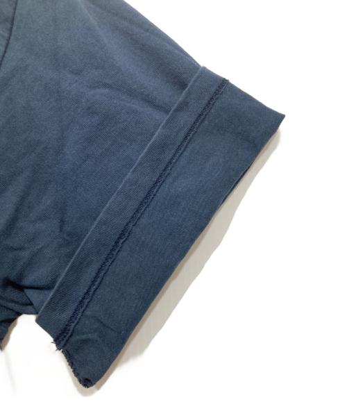 paragraph（パラグラフ）paragraph (パラグラフ) プリントカットソー ネイビー サイズ:Mの古着・服飾アイテム