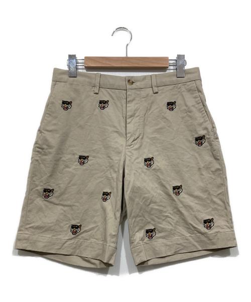 POLO RALPH LAUREN（ポロ・ラルフローレン）POLO RALPH LAUREN (ポロ・ラルフローレン) タイガー刺繍ショートパンツ ベージュ サイズ:76cm (W30)の古着・服飾アイテム
