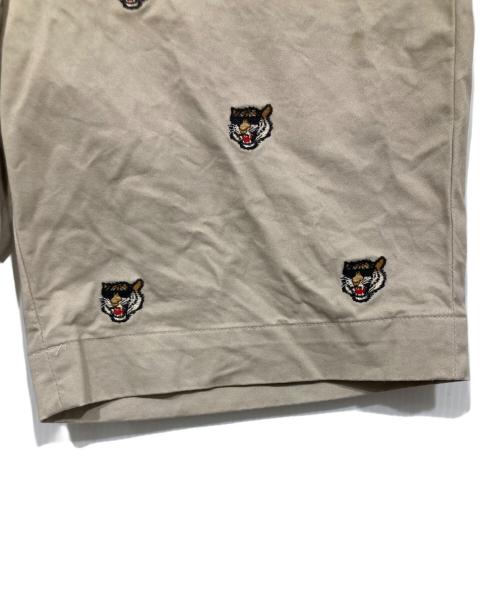 POLO RALPH LAUREN（ポロ・ラルフローレン）POLO RALPH LAUREN (ポロ・ラルフローレン) タイガー刺繍ショートパンツ ベージュ サイズ:76cm (W30)の古着・服飾アイテム
