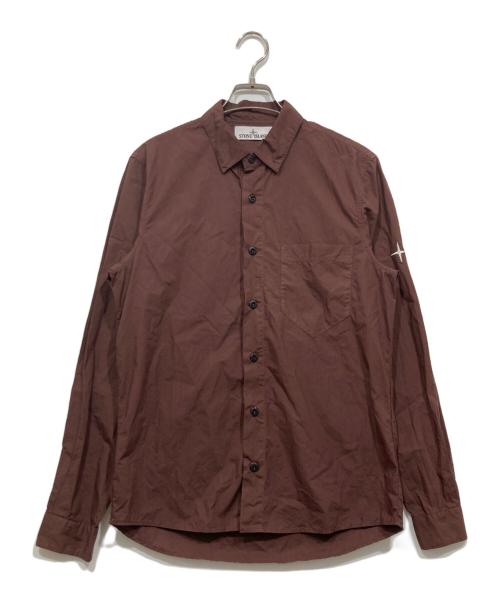 STONE ISLAND（ストーンアイランド）STONE ISLAND (ストーンアイランド) ロングスリーブシャツ ブラウン サイズ:Sの古着・服飾アイテム