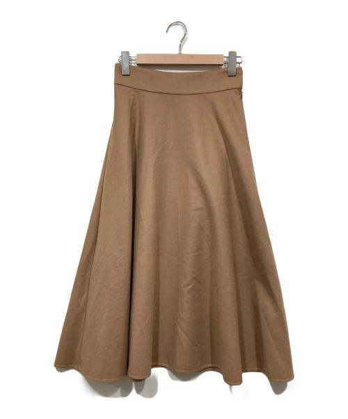 BALLSEY（ボールジィ）BALLSEY (ボールジィ) シルクウールフレアスカート ブラウン サイズ:36の古着・服飾アイテム