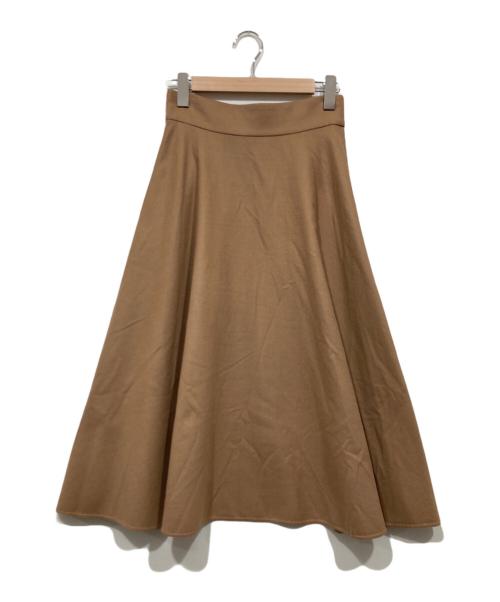 BALLSEY（ボールジィ）BALLSEY (ボールジィ) シルクウールフレアスカート ブラウン サイズ:36の古着・服飾アイテム