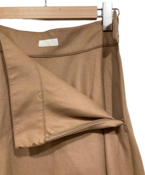 BALLSEY（ボールジィ）BALLSEY (ボールジィ) シルクウールフレアスカート ブラウン サイズ:36の古着・服飾アイテム